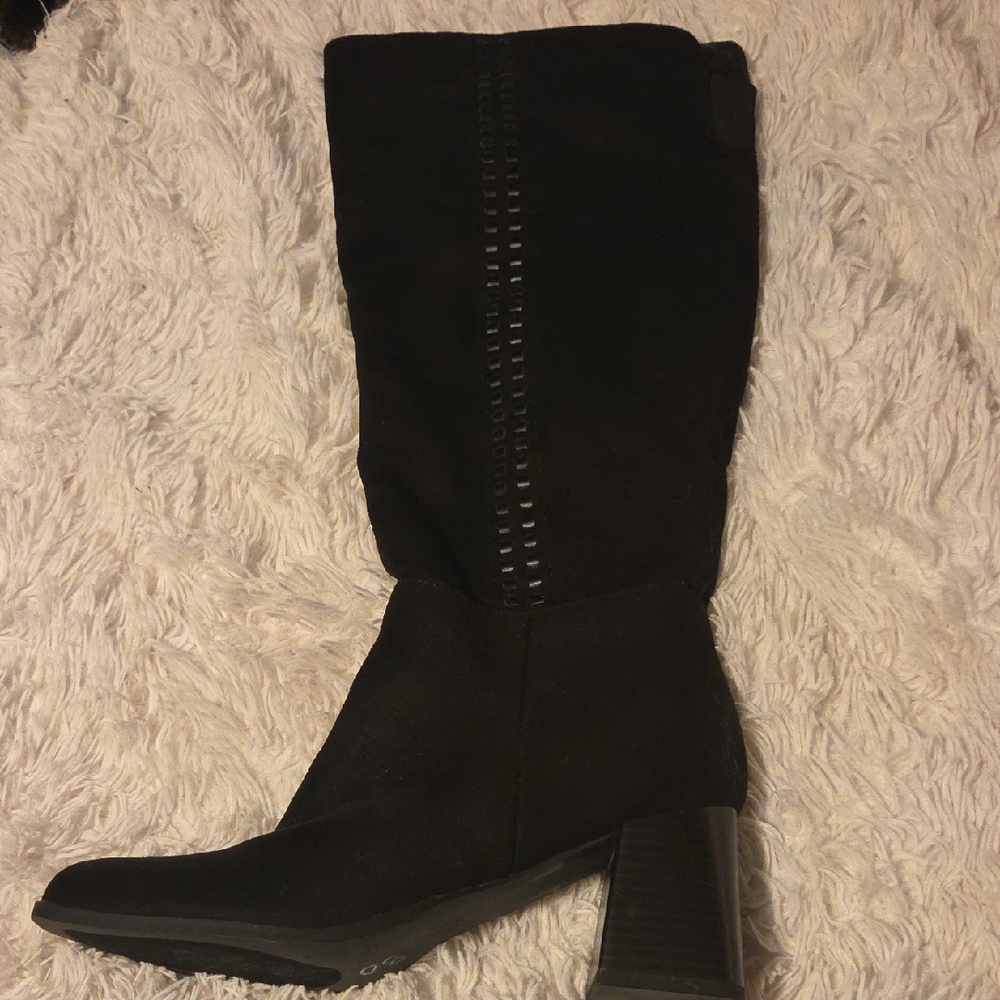 Diba Black Faux Suede Knee-High Women's Boots, NWT